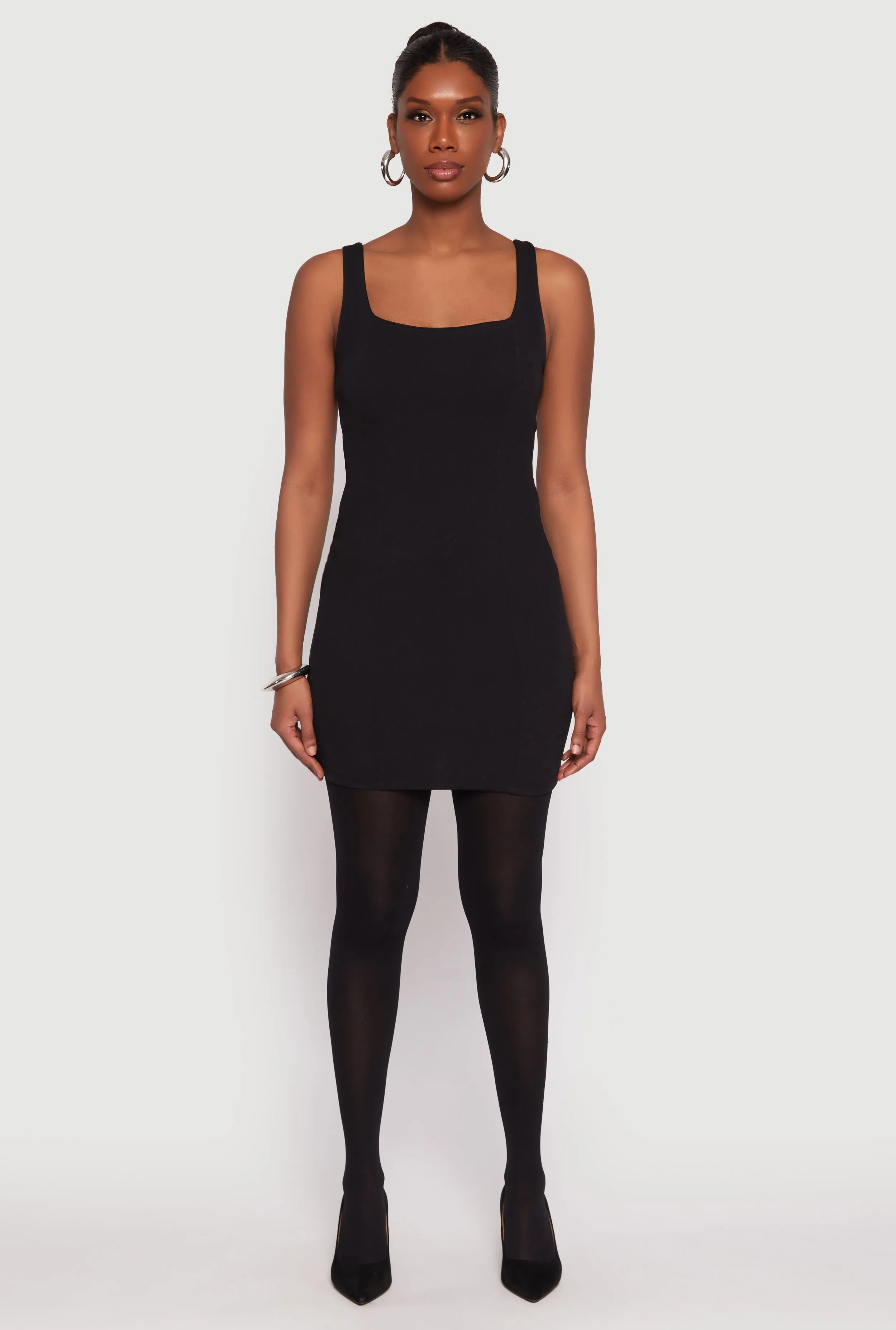 Square Neck Mini Tank Dress sold by Rainbow