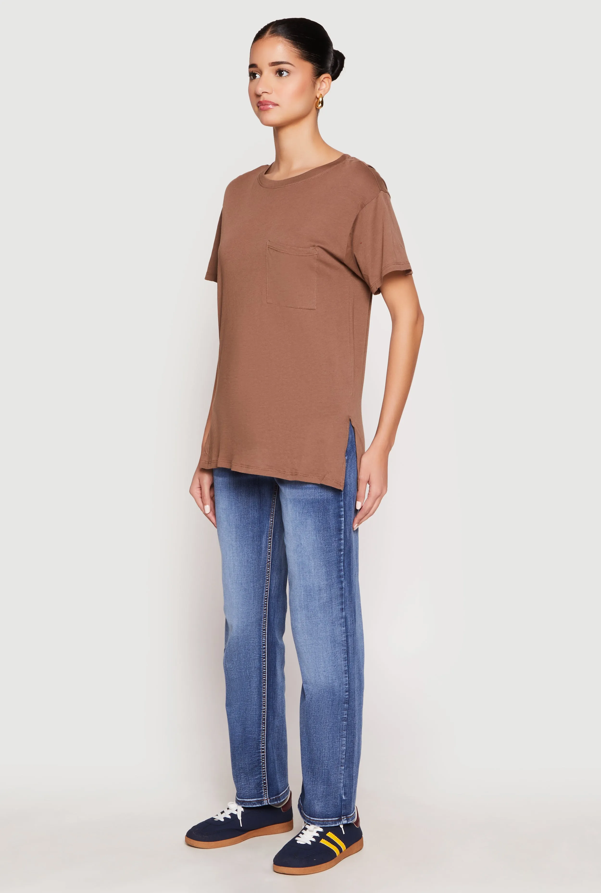 Side Slit Pocket T Shirt sold by Rainbow product image thumbnail 3
