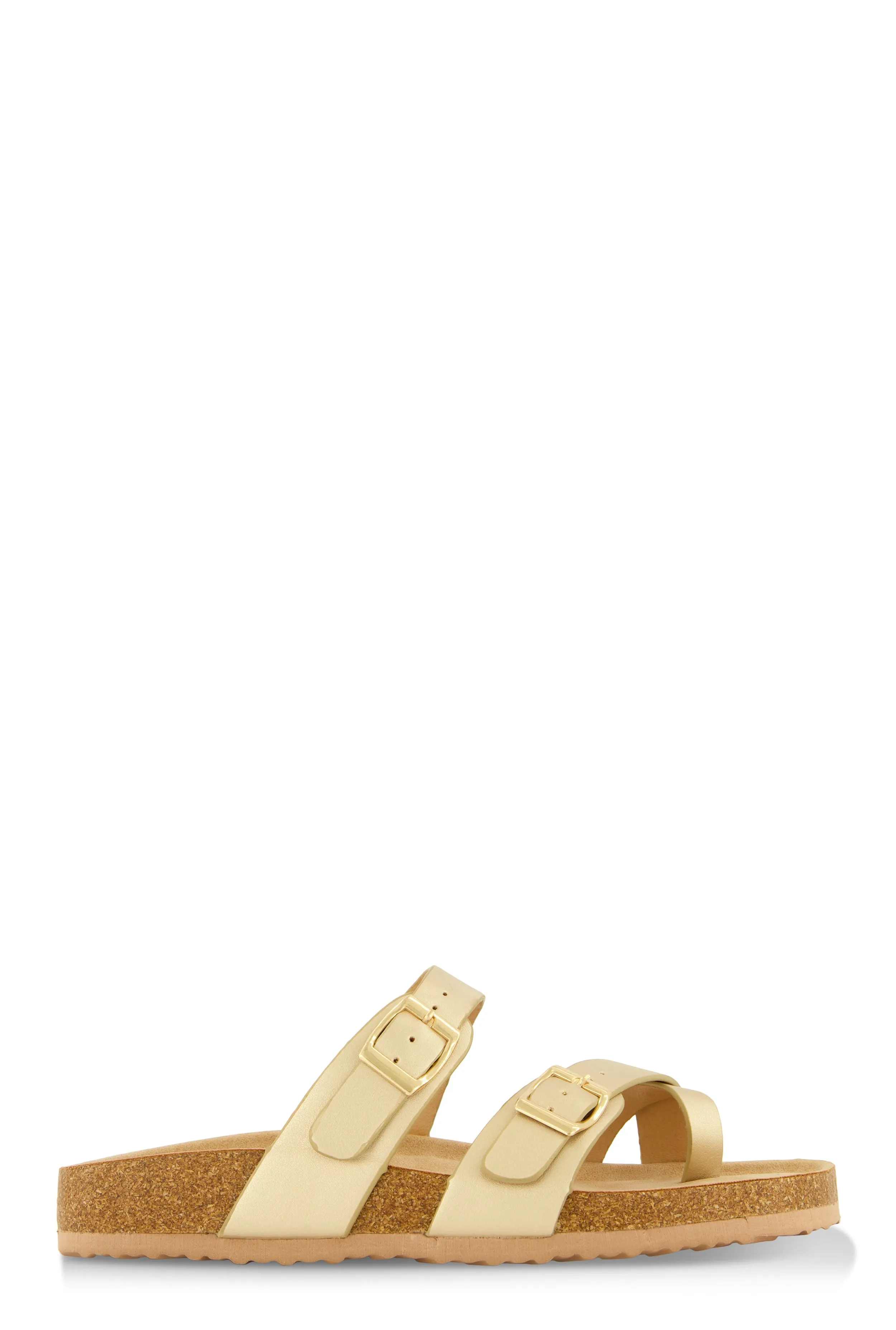 Double Buckle Toe Loop Footbed Sandals sold by Rainbow product image thumbnail 2