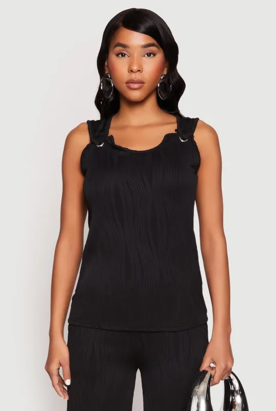 Textured Knit Scoop Neck Blouse sold by Rainbow