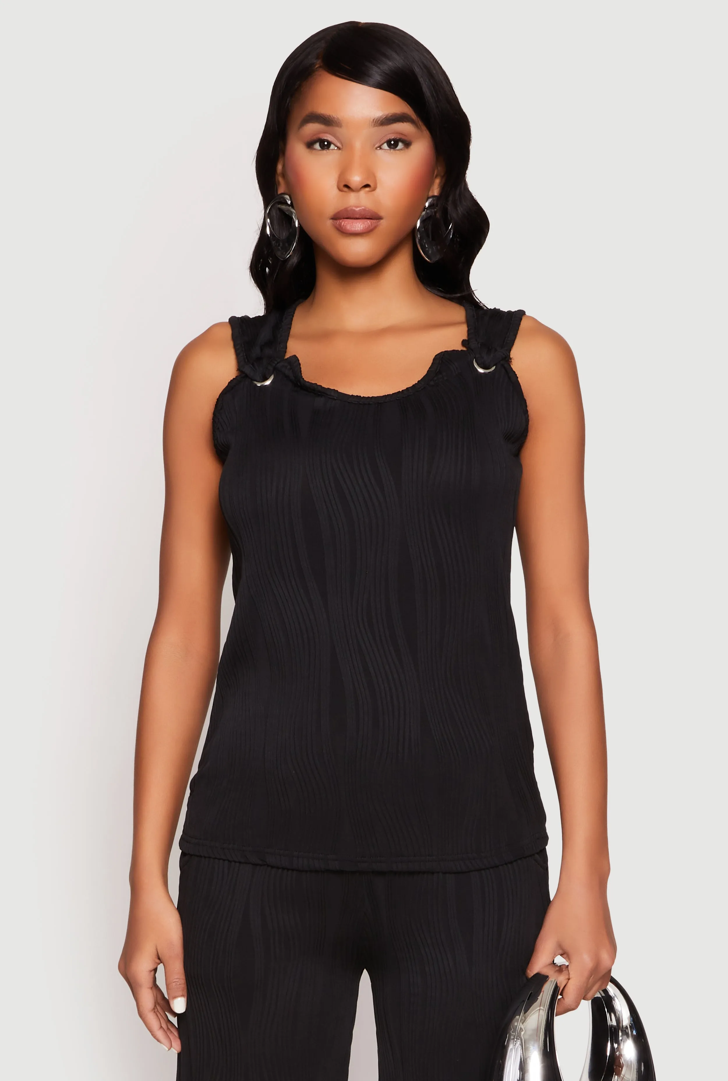 Textured Knit Scoop Neck Blouse sold by Rainbow