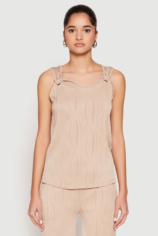 Textured Knit Scoop Neck Blouse sold by Rainbow