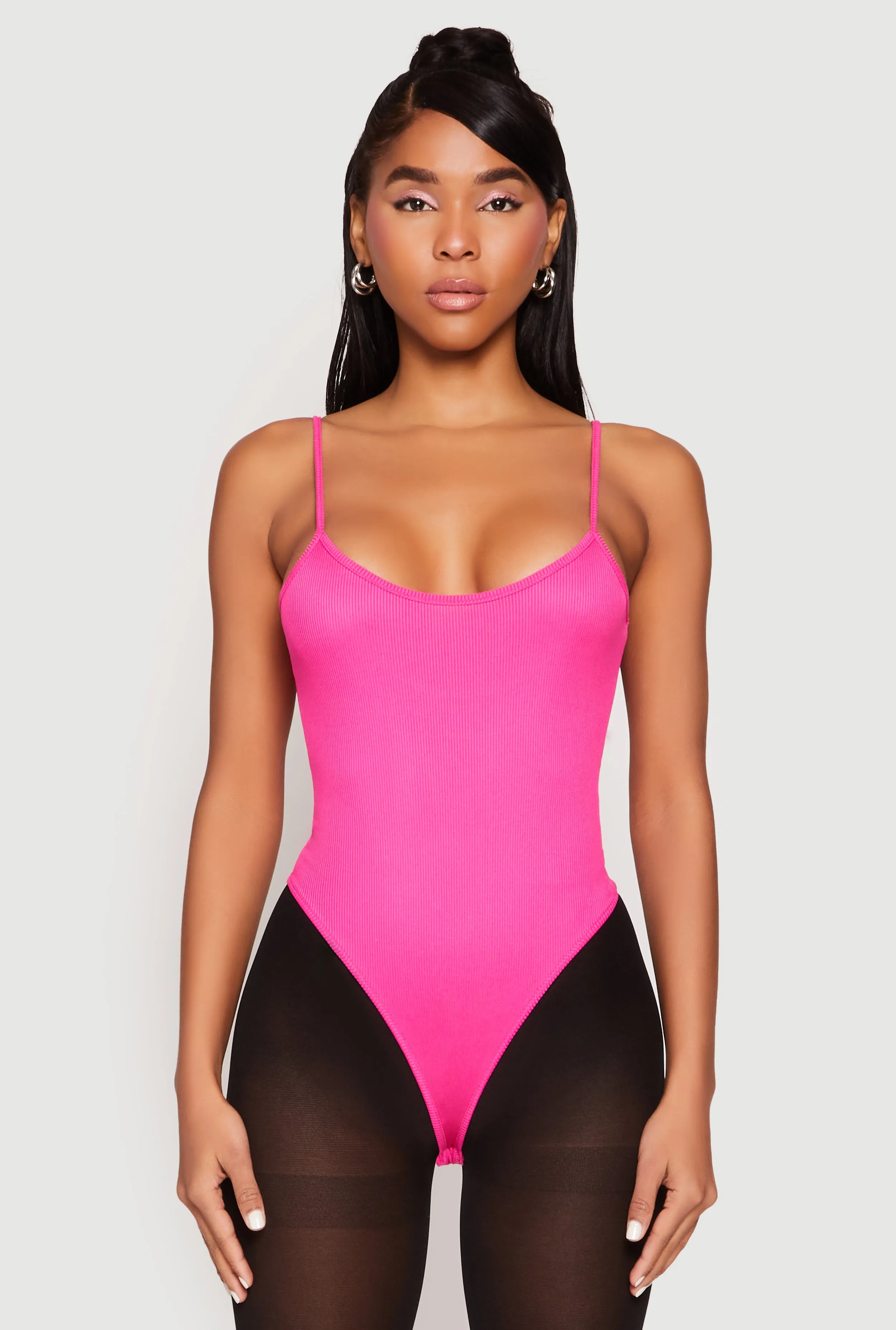 Daisy Rib Knit Cami Thong Bodysuit sold by Rainbow product image thumbnail 2