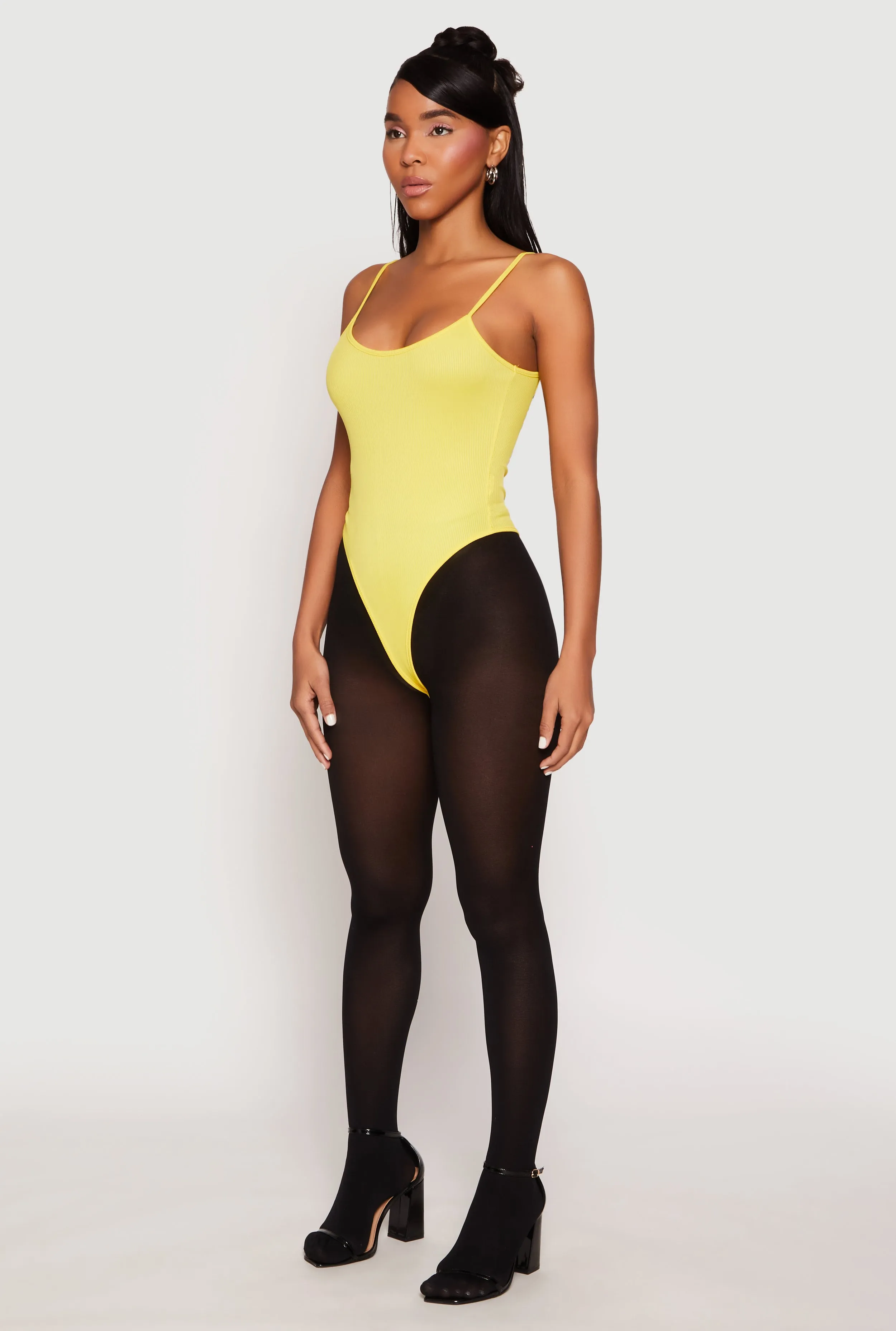 Daisy Rib Knit Cami Thong Bodysuit sold by Rainbow product image thumbnail 3