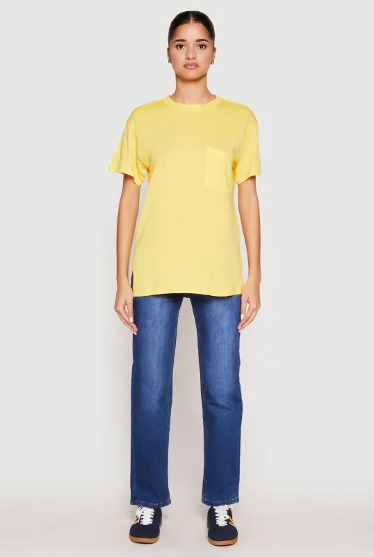 Side Slit Pocket T Shirt sold by Rainbow