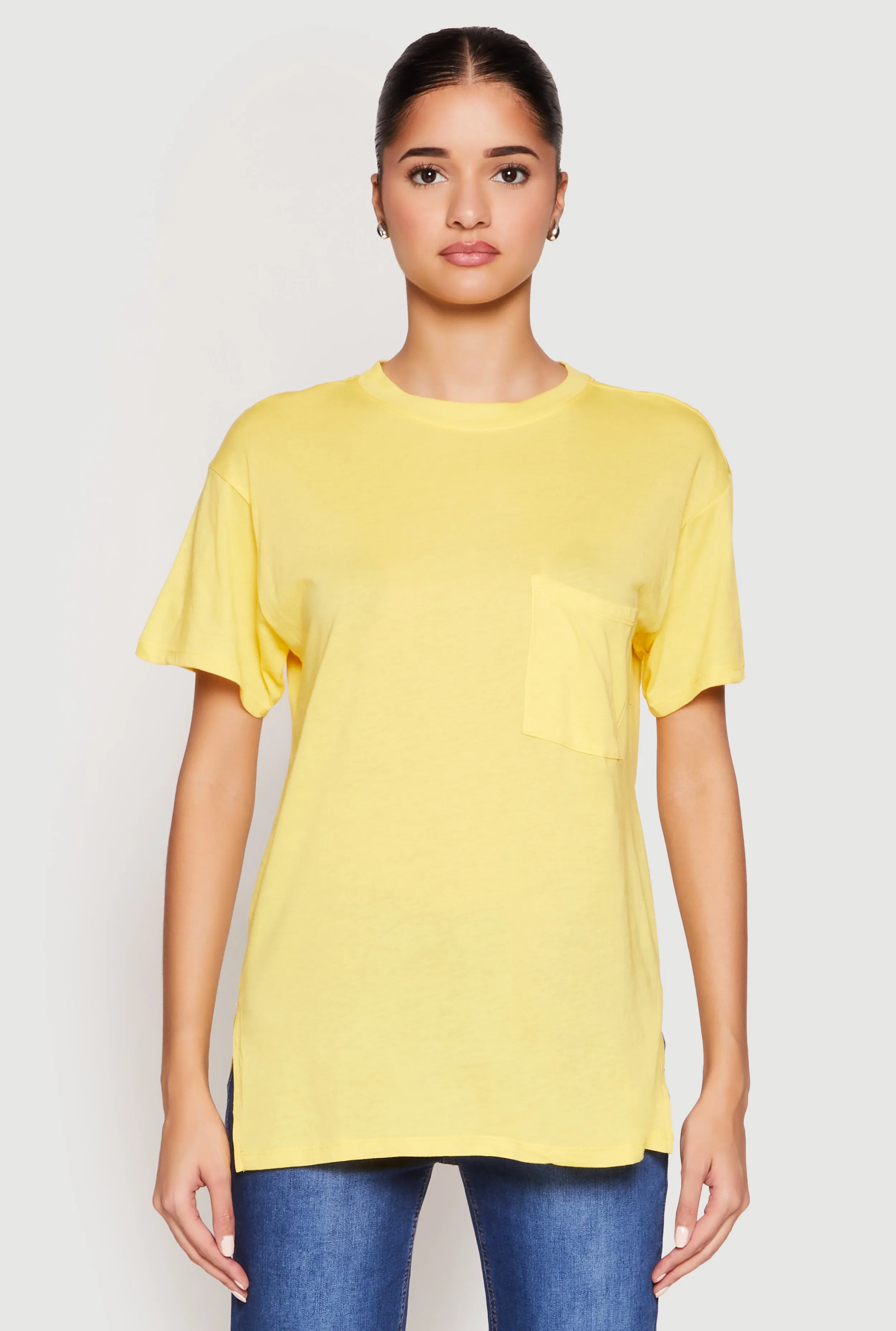 Side Slit Pocket T Shirt sold by Rainbow product image thumbnail 2