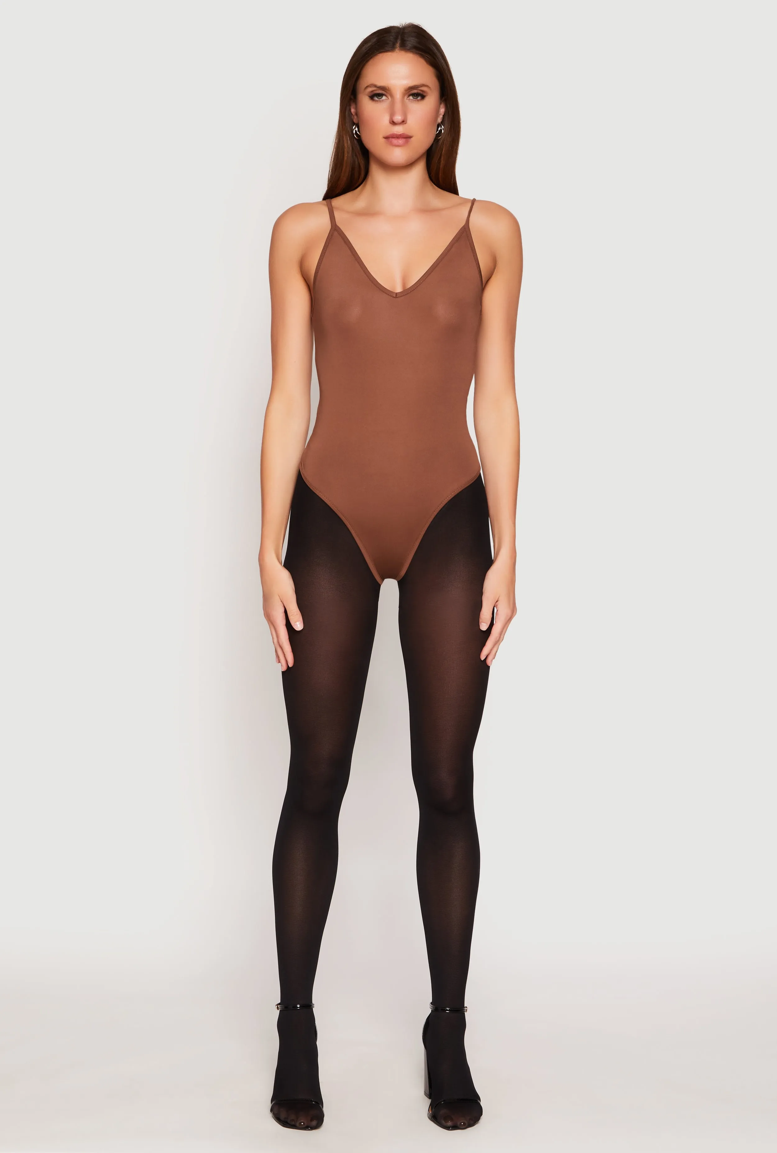 Daisy V Neck Cami Thong Bodysuit sold by Rainbow