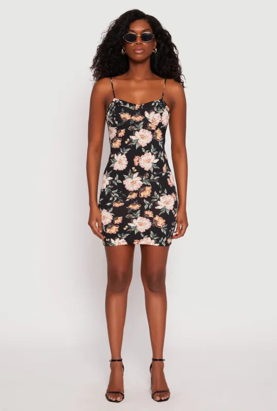 Floral Print Bustier Cami Dress sold by Rainbow