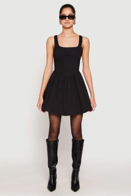 Corset Ruched Mini Skater Dress sold by Rainbow