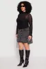 Plus Size Daisy Acid Wash Denim Cargo Skirt sold by Rainbow