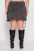 Plus Size Daisy Acid Wash Denim Cargo Skirt sold by Rainbow