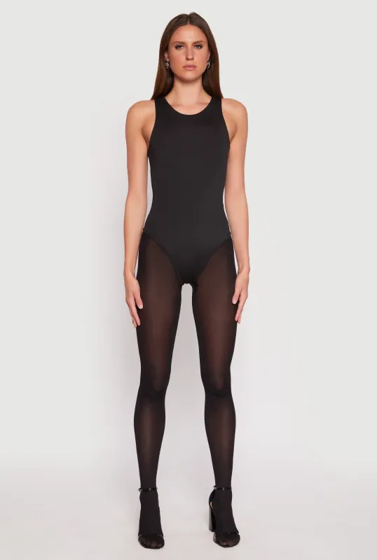 Daisy Crew Neck Thong Bodysuit sold by Rainbow