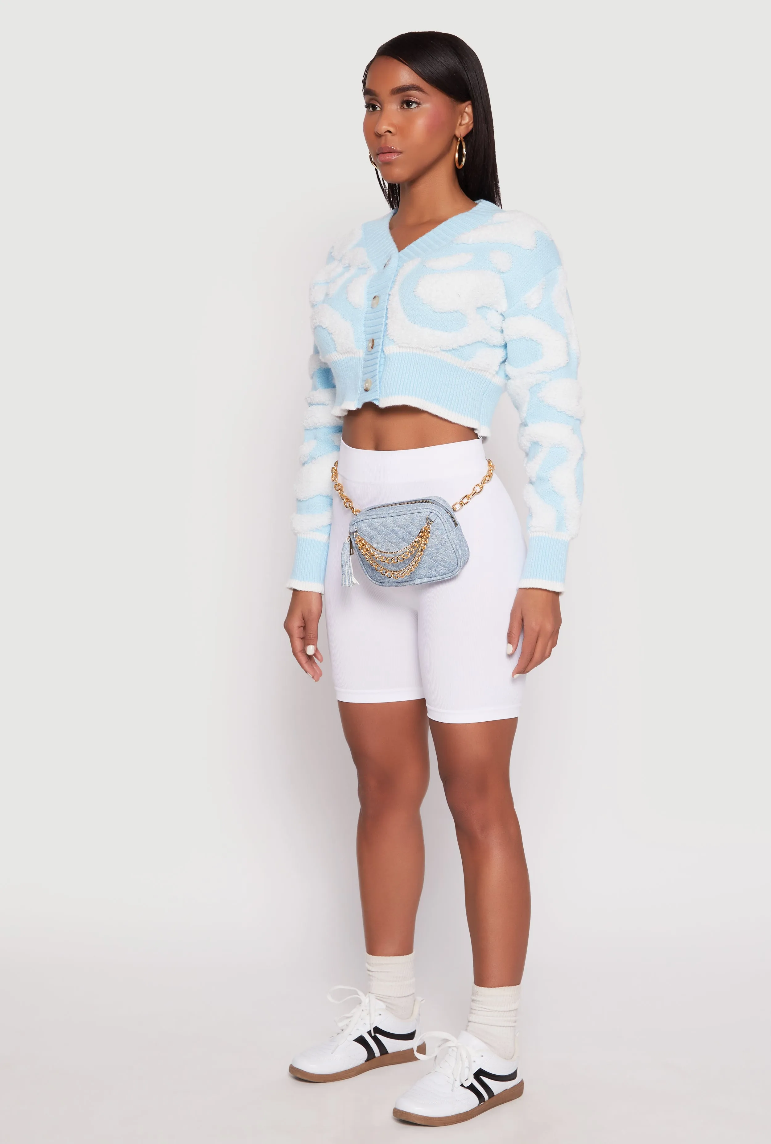 Daisy Tufted Knit Cropped Cardigan sold by Rainbow product image thumbnail 3