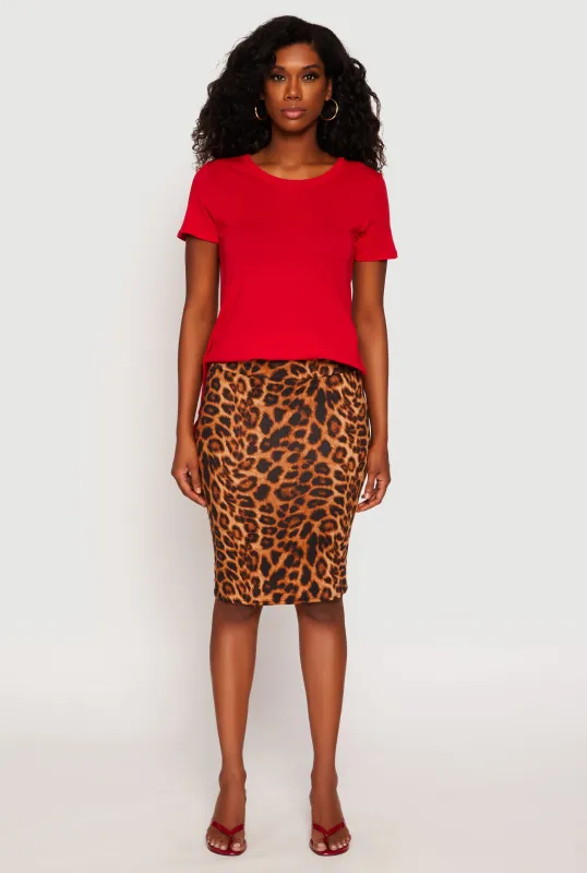 Side Slit High Low Hem Tee sold by Rainbow