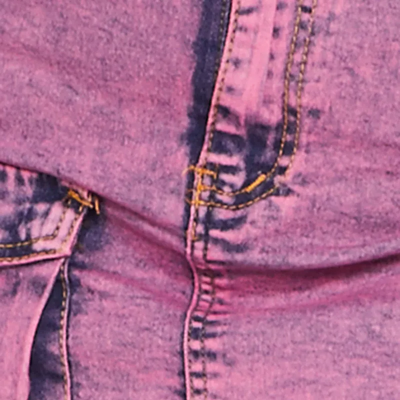 Plus Size Daisy Acid Wash Denim Cargo Skirt sold by Rainbow product image thumbnail 4