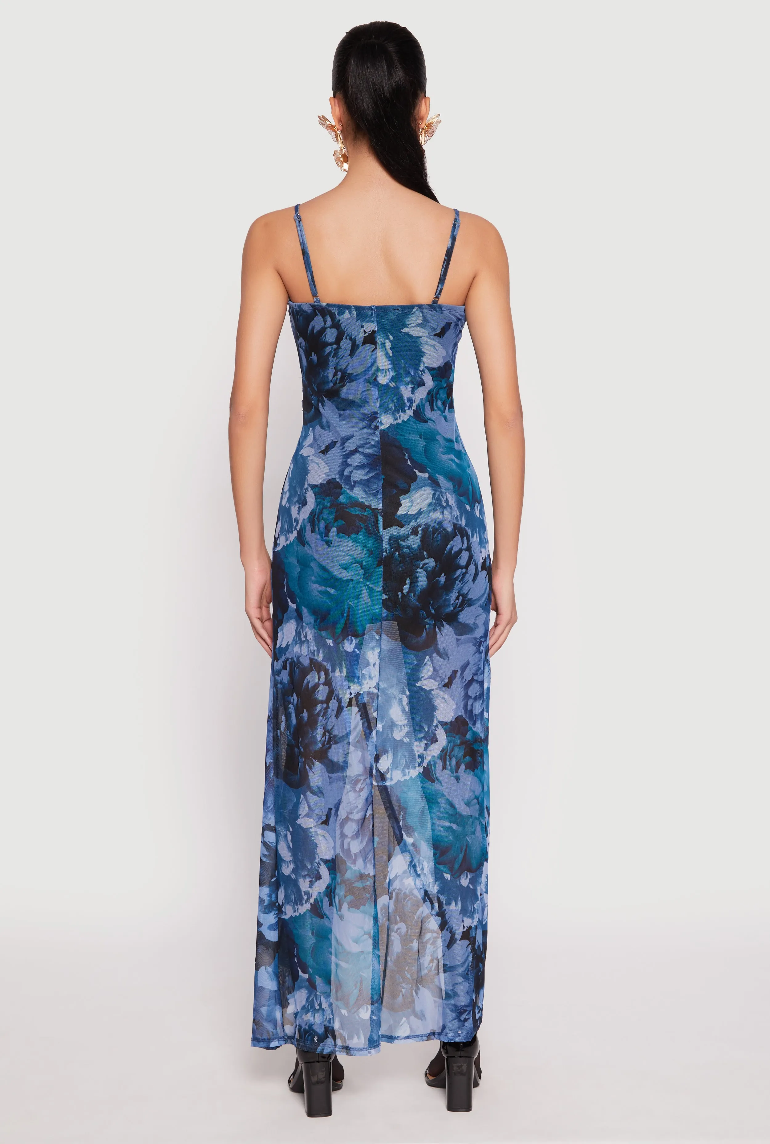 Haute Monde Floral Print High Low Maxi Dress sold by Rainbow product image thumbnail 3