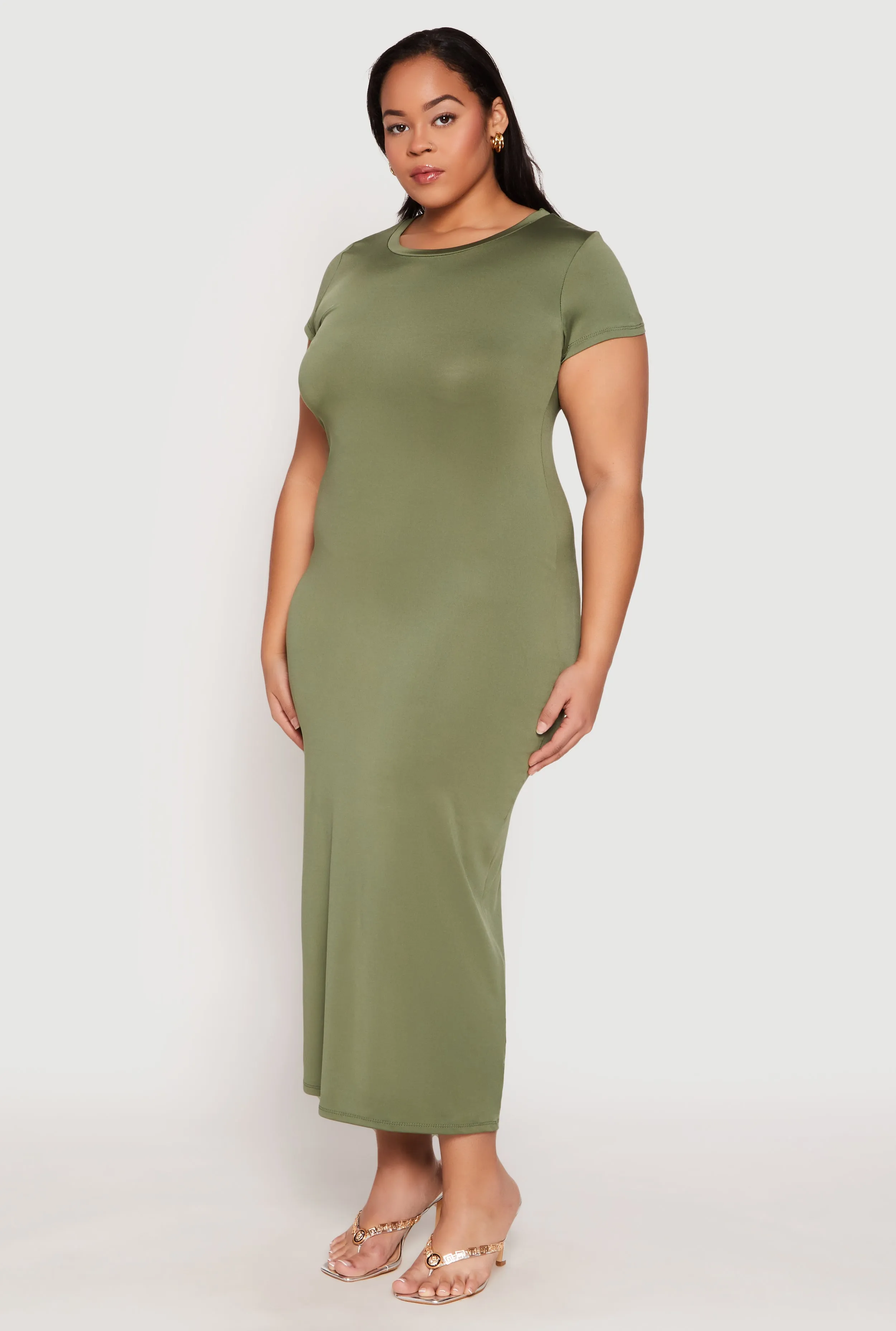 Plus Size Slit Back Maxi Dress sold by Rainbow product image thumbnail 2