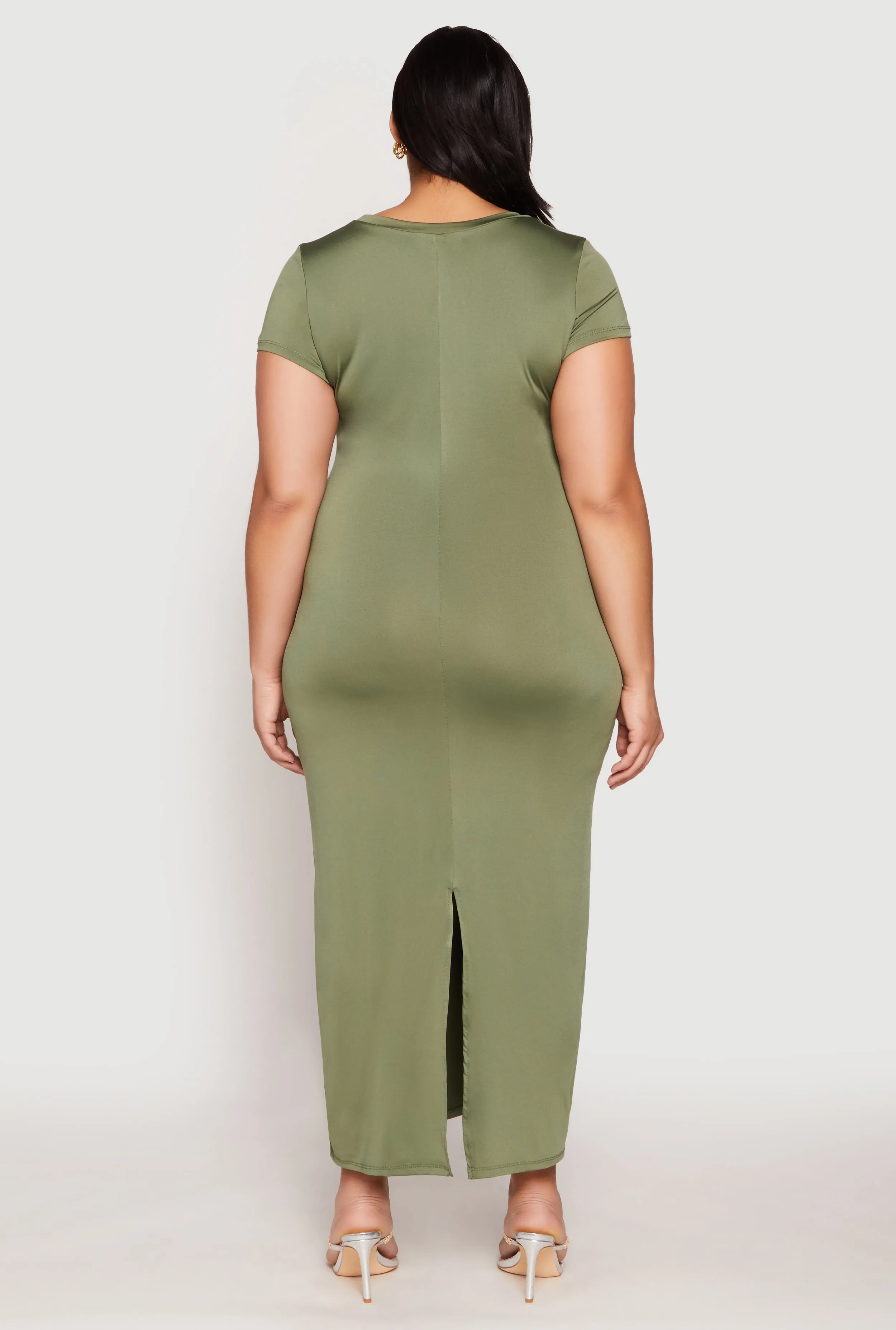 Plus Size Slit Back Maxi Dress sold by Rainbow product image thumbnail 3