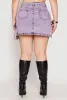 Plus Size Daisy Acid Wash Denim Cargo Skirt sold by Rainbow
