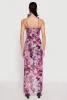 Haute Monde Floral Print High Low Maxi Dress sold by Rainbow