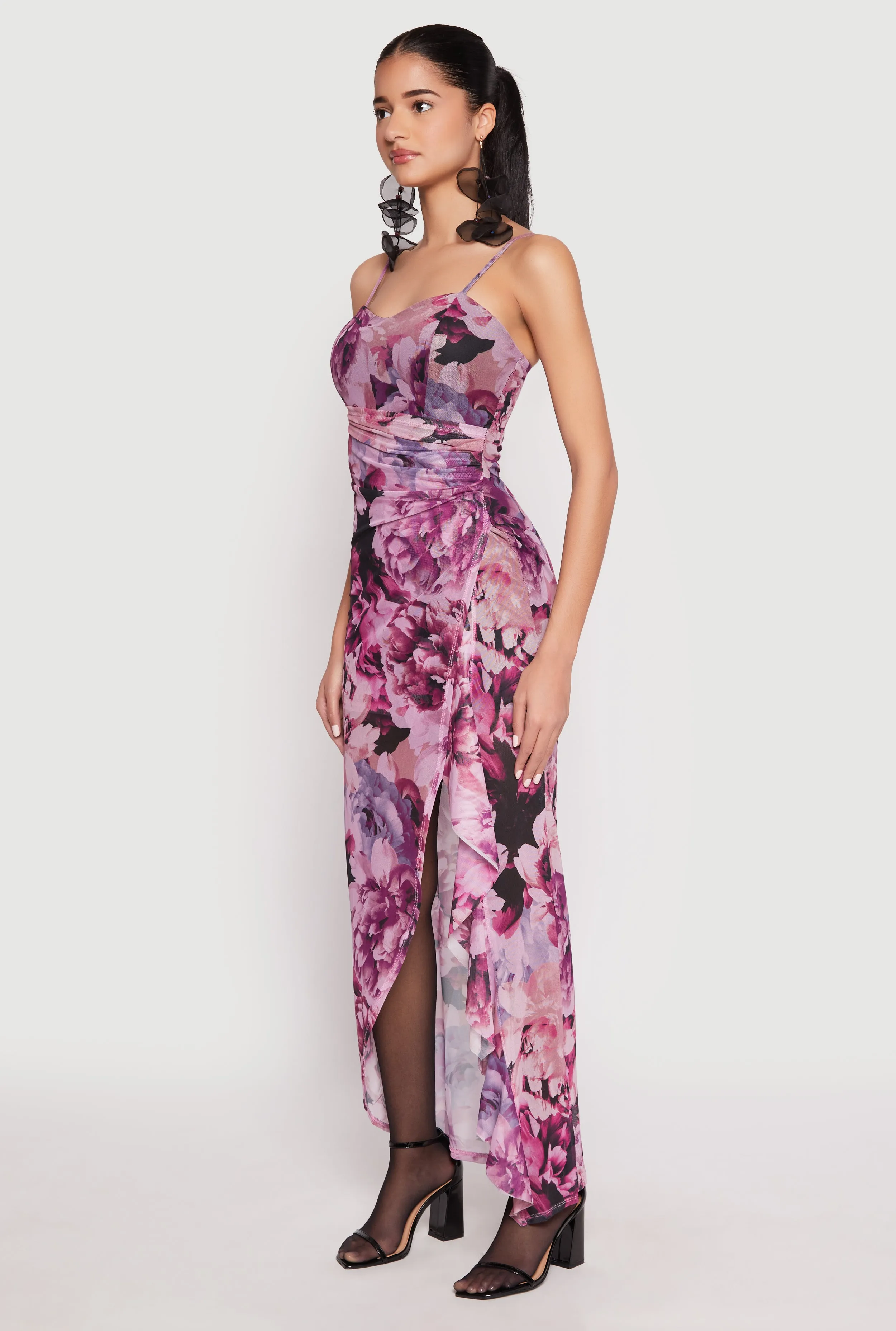 Haute Monde Floral Print High Low Maxi Dress sold by Rainbow product image thumbnail 2