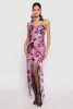 Haute Monde Floral Print High Low Maxi Dress sold by Rainbow