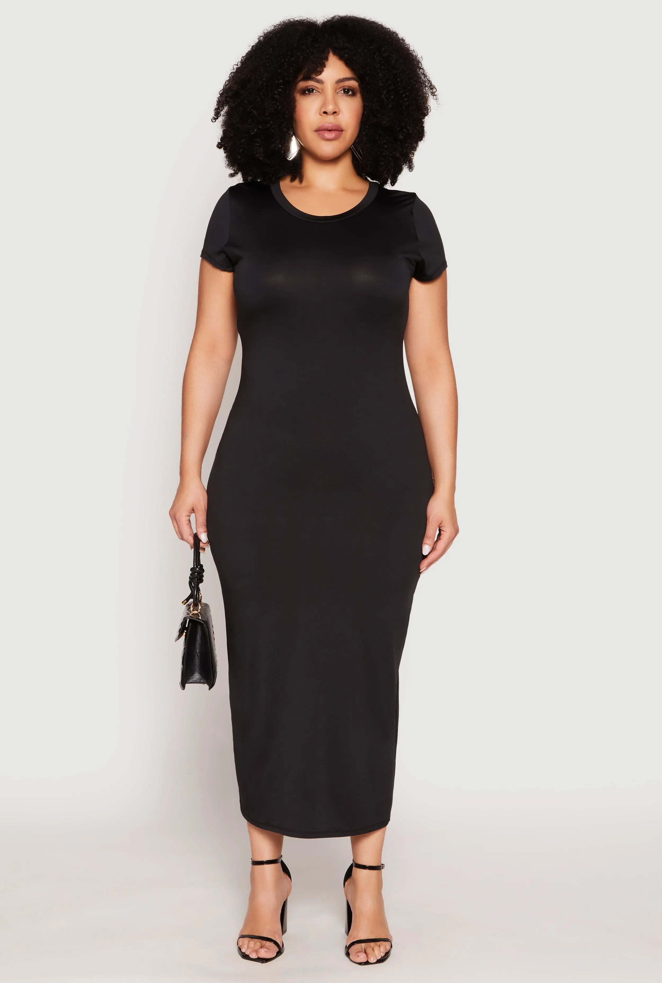 Plus Size Slit Back Maxi Dress sold by Rainbow