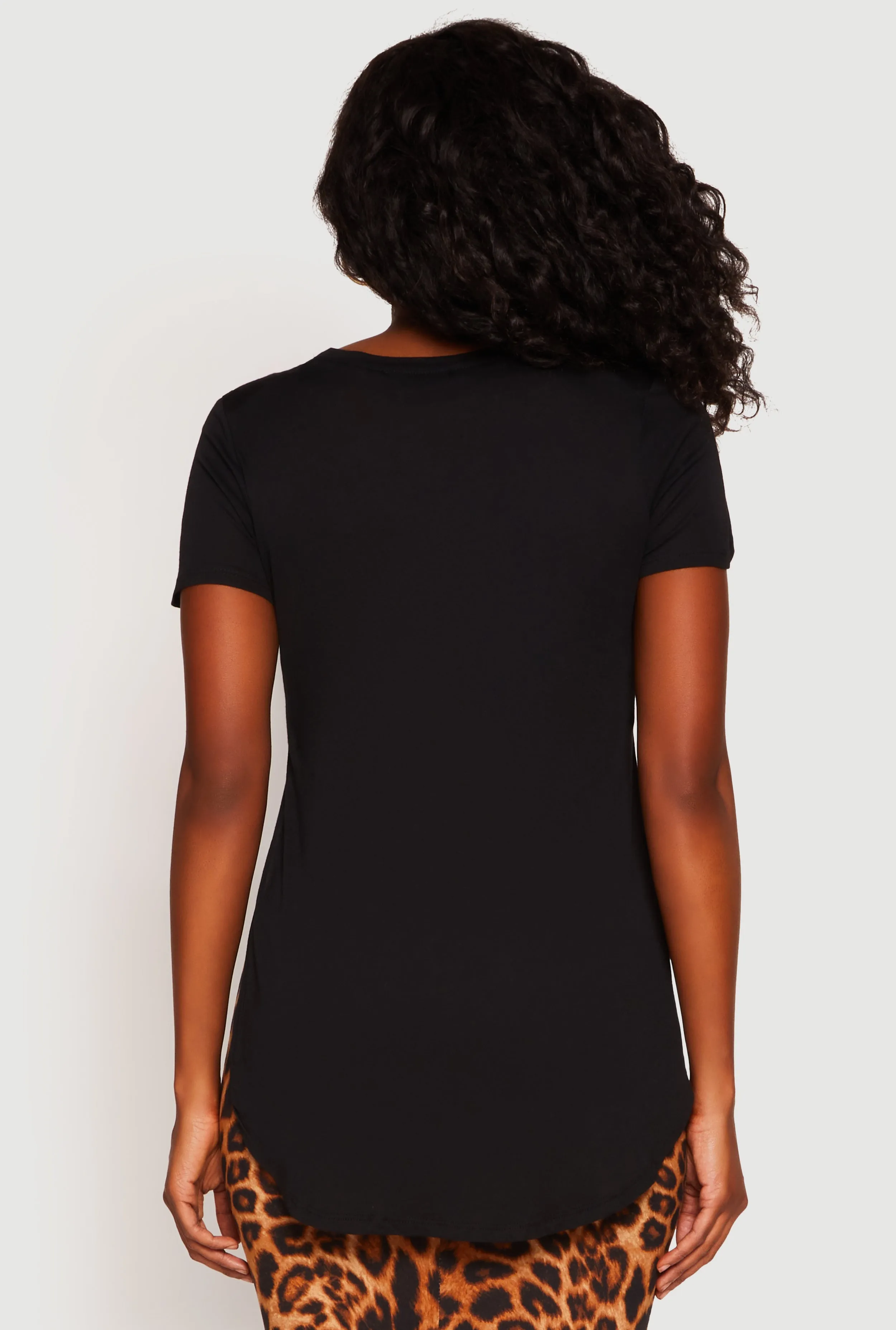 Side Slit High Low Hem Tee sold by Rainbow product image thumbnail 5