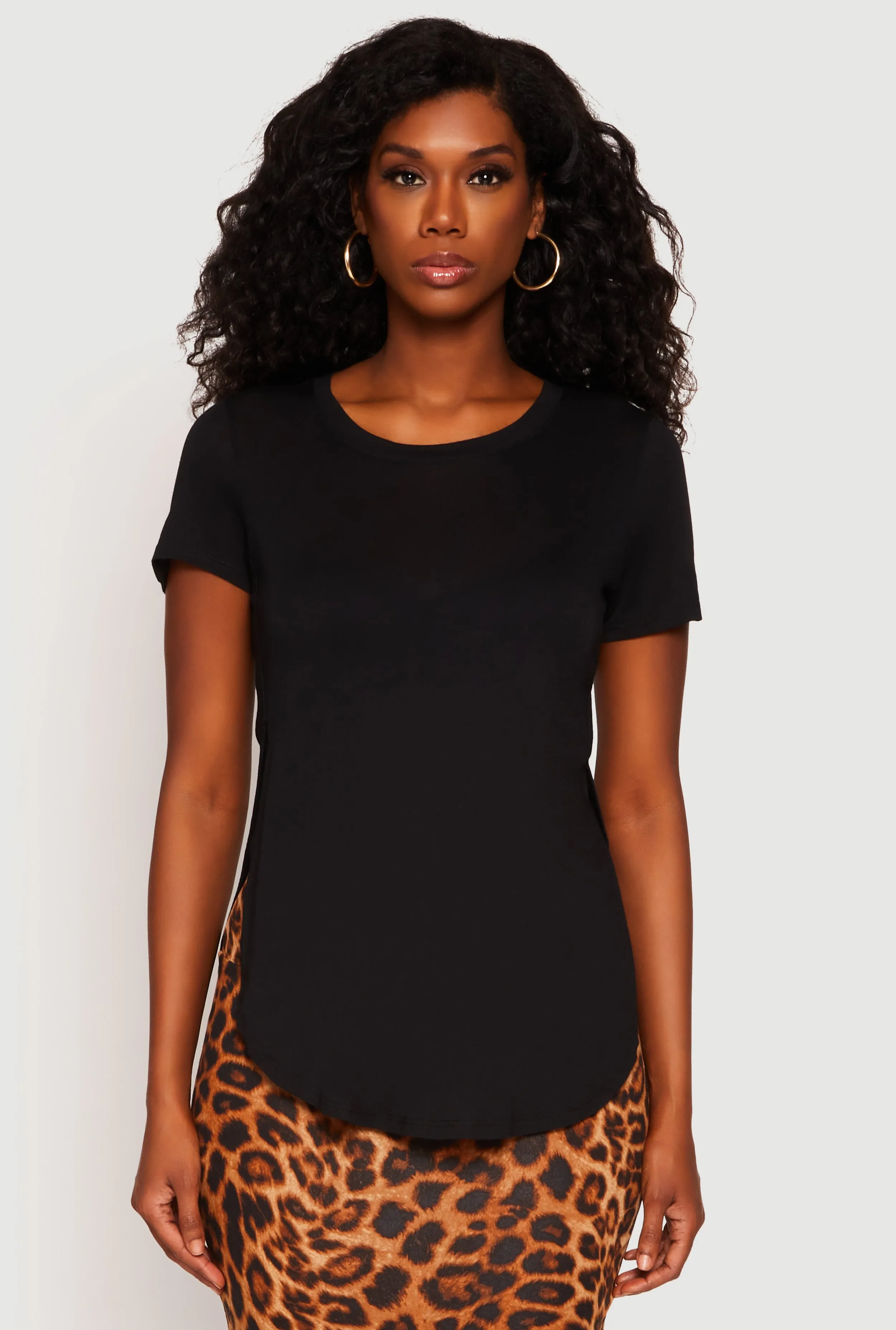 Side Slit High Low Hem Tee sold by Rainbow product image thumbnail 2