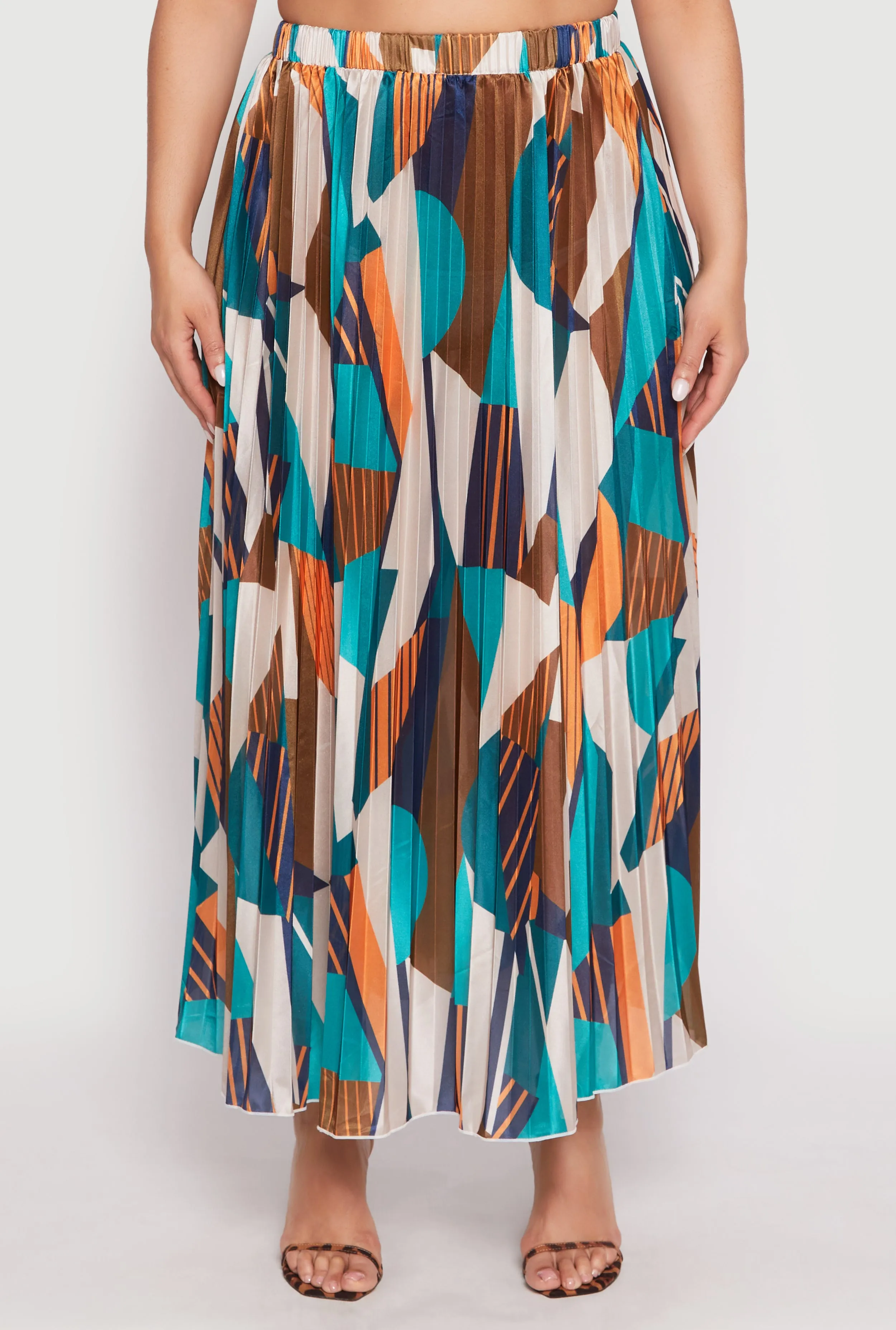 Plus Size Plisse Patterned Skirt sold by Rainbow product image thumbnail 3