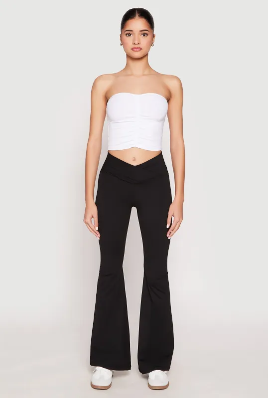 Crossover Waist Flare Active Pants sold by Rainbow