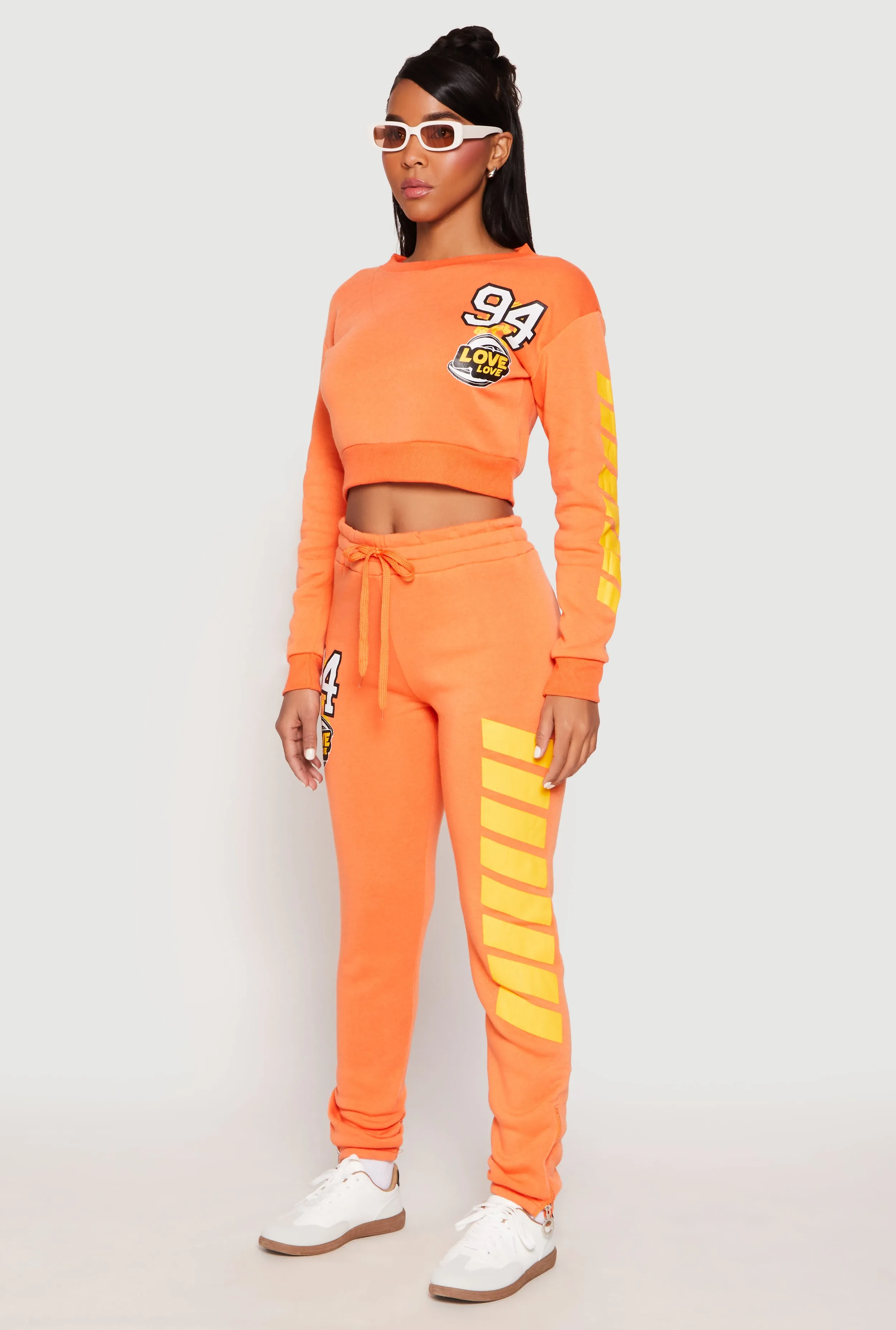 Fleece 94 Love Graphic Cropped Sweatshirt sold by Rainbow product image thumbnail 3