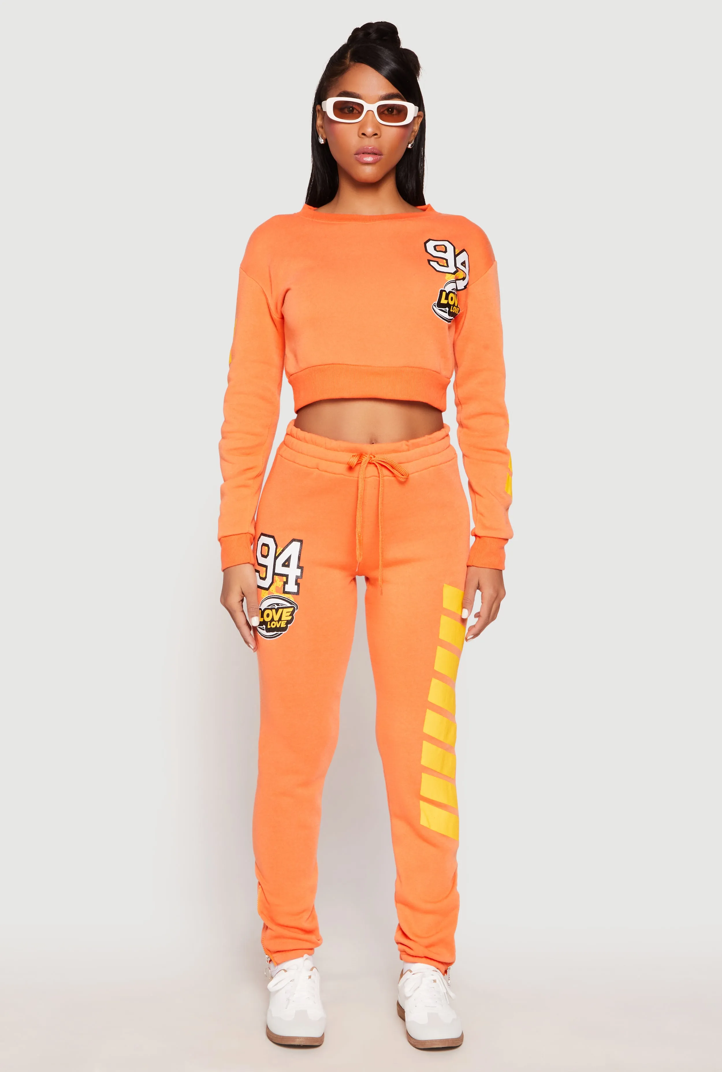 Fleece 94 Love Graphic Cropped Sweatshirt sold by Rainbow product image thumbnail 2