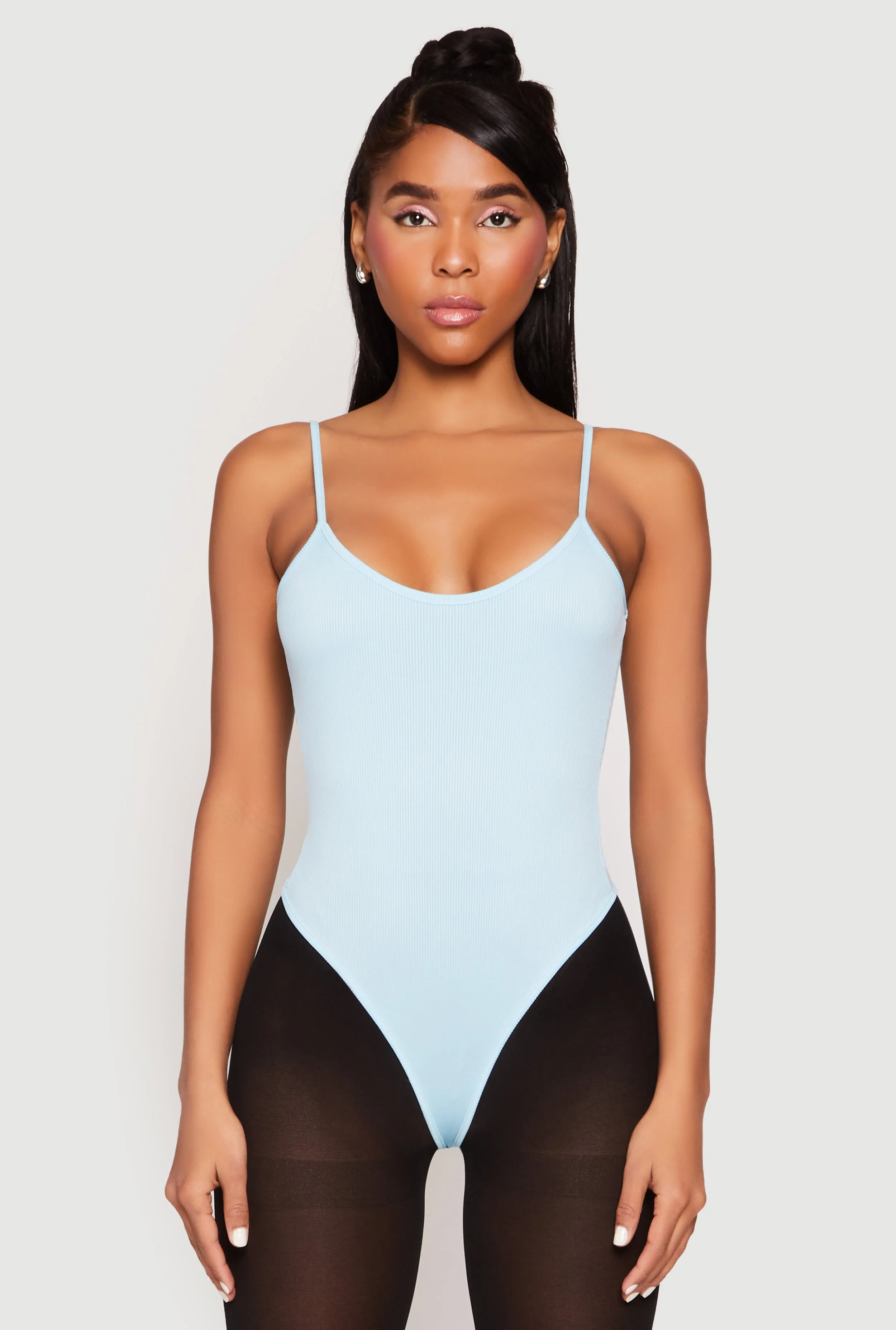Daisy Rib Knit Cami Thong Bodysuit sold by Rainbow product image thumbnail 2