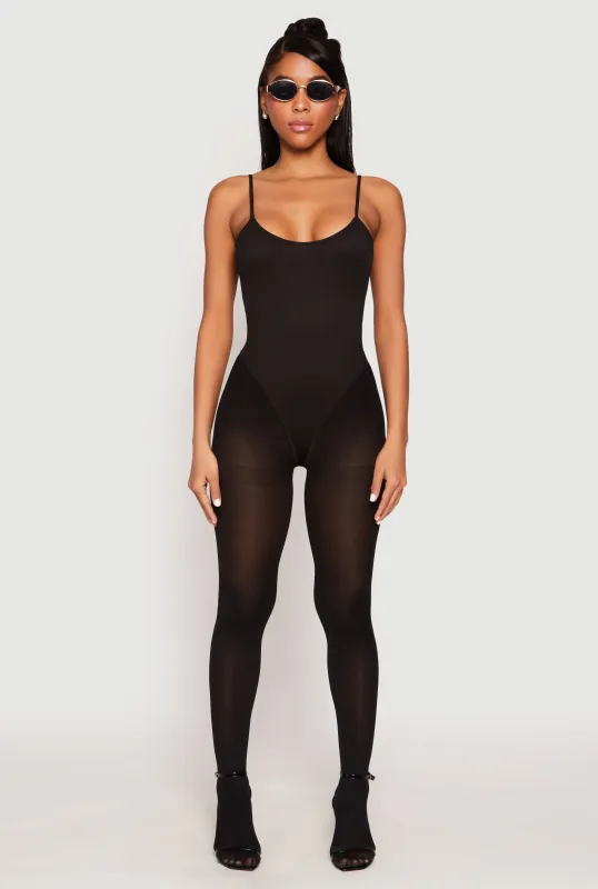 Daisy Rib Knit Cami Thong Bodysuit sold by Rainbow