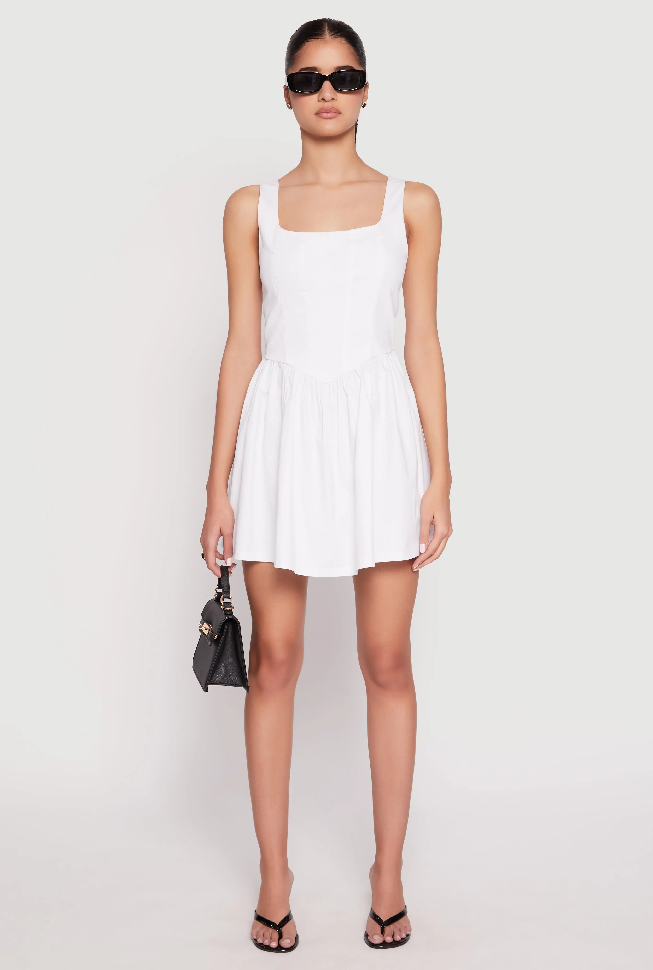 Corset Ruched Mini Skater Dress sold by Rainbow