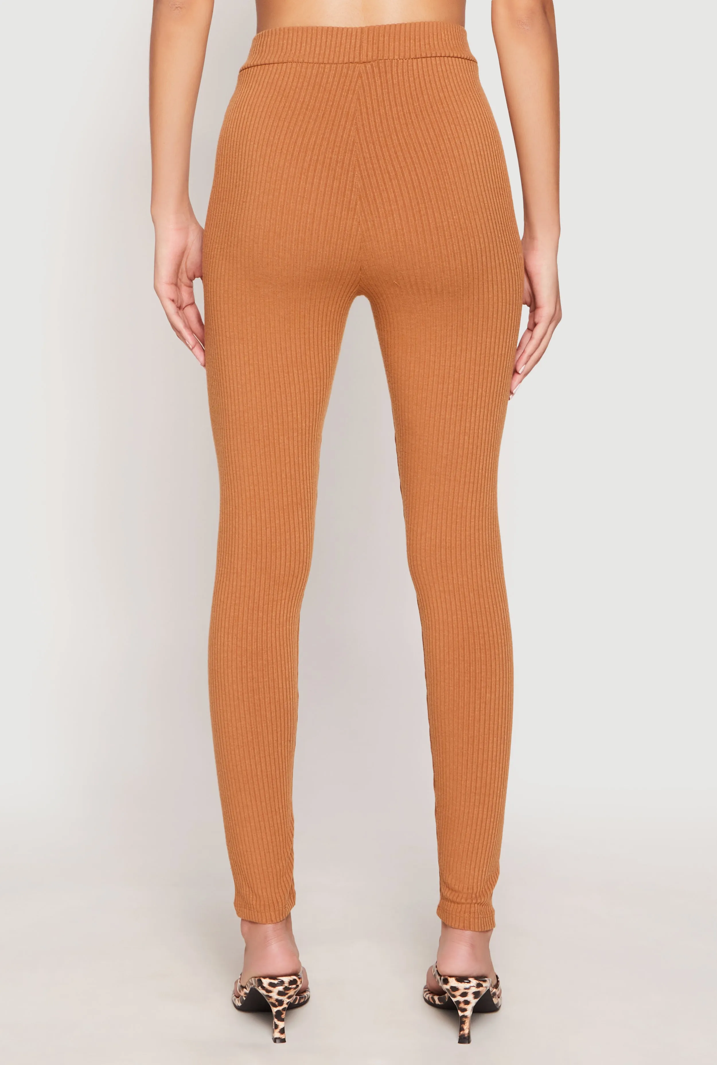 Rib Knit High Waisted Leggings sold by Rainbow product image thumbnail 3