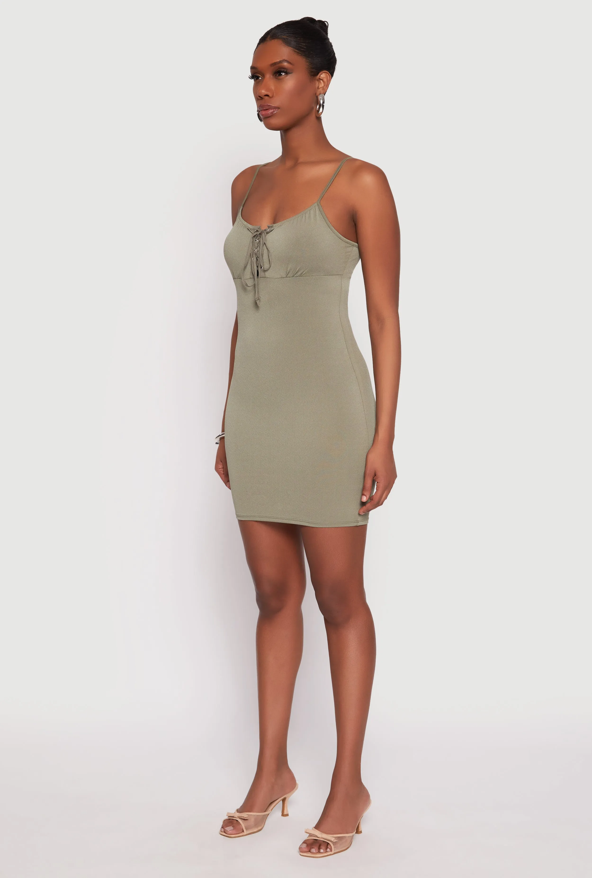 Lace Up Mini Cami Dress sold by Rainbow product image thumbnail 2
