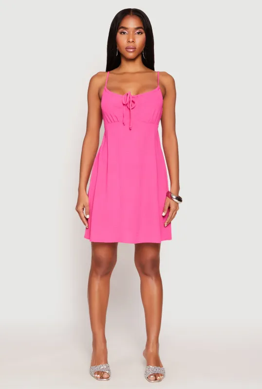 Tie Front Keyhole Cami Dress sold by Rainbow
