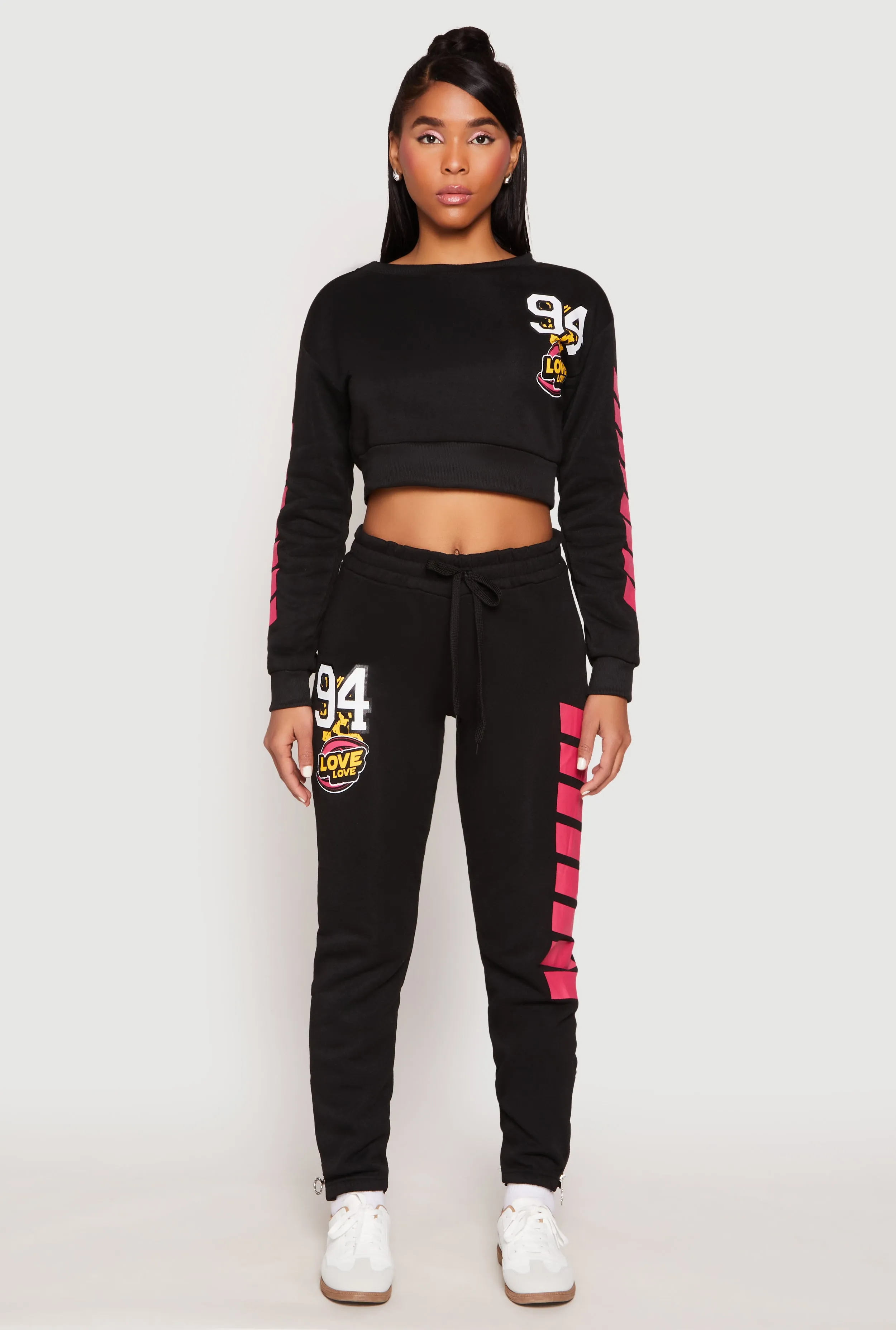 Fleece 94 Love Graphic Cropped Sweatshirt sold by Rainbow product image thumbnail 2