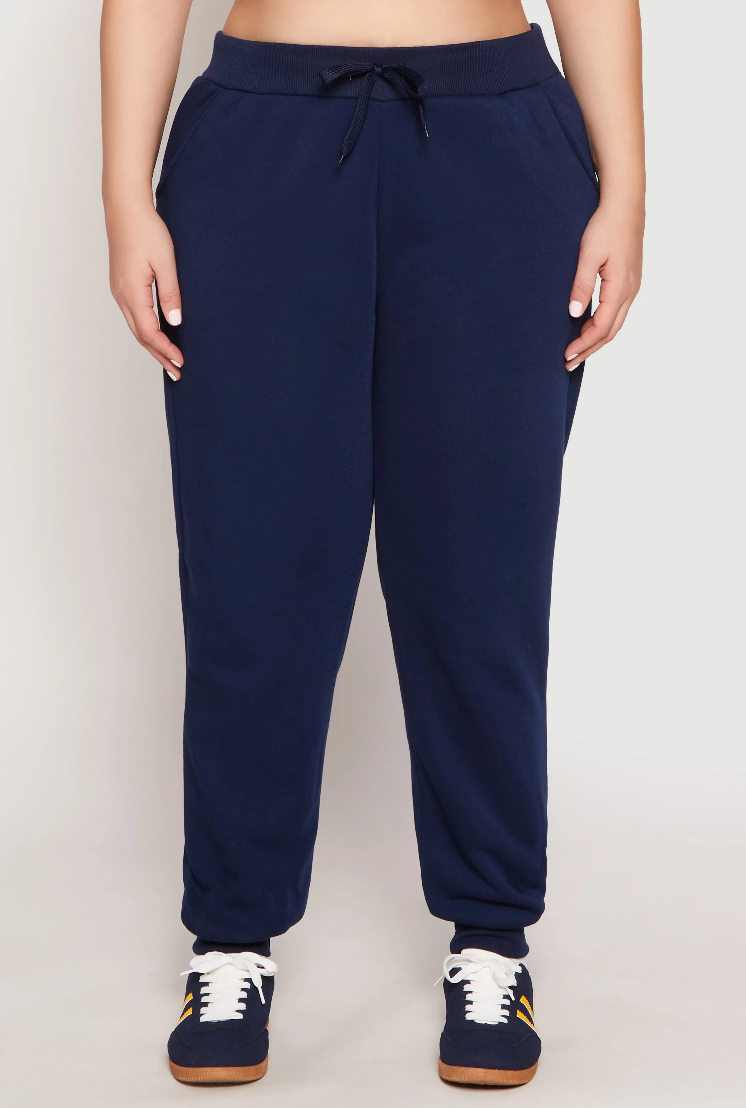 Plus Size Fleece High Waisted Drawstring Joggers sold by Rainbow product image thumbnail 2