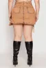 Plus Size Daisy Acid Wash Denim Cargo Skirt sold by Rainbow