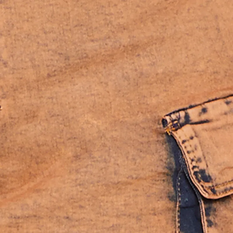 Plus Size Daisy Acid Wash Denim Cargo Skirt sold by Rainbow product image thumbnail 4