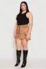 Plus Size Daisy Acid Wash Denim Cargo Skirt sold by Rainbow