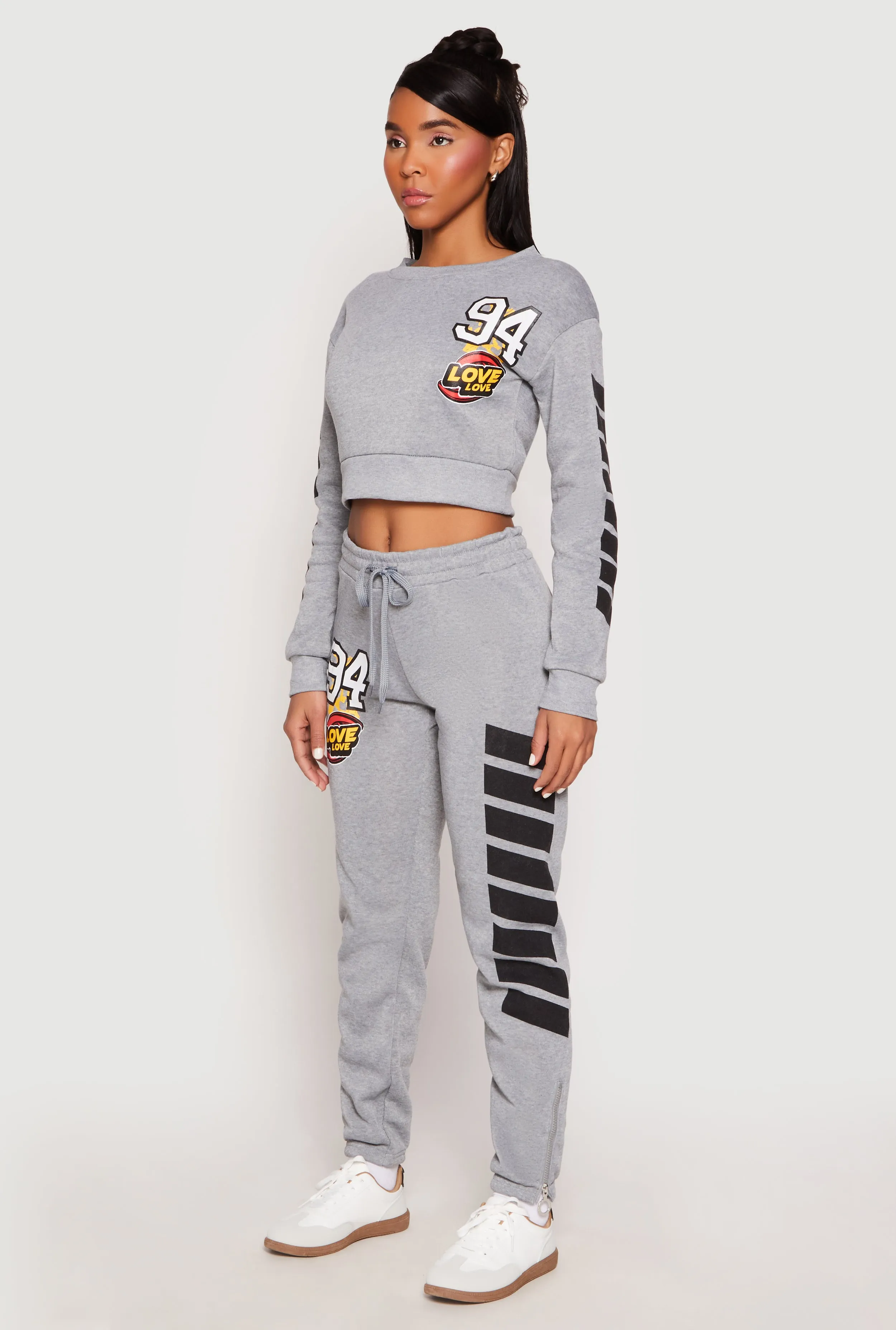 Fleece 94 Love Graphic Cropped Sweatshirt sold by Rainbow product image thumbnail 3