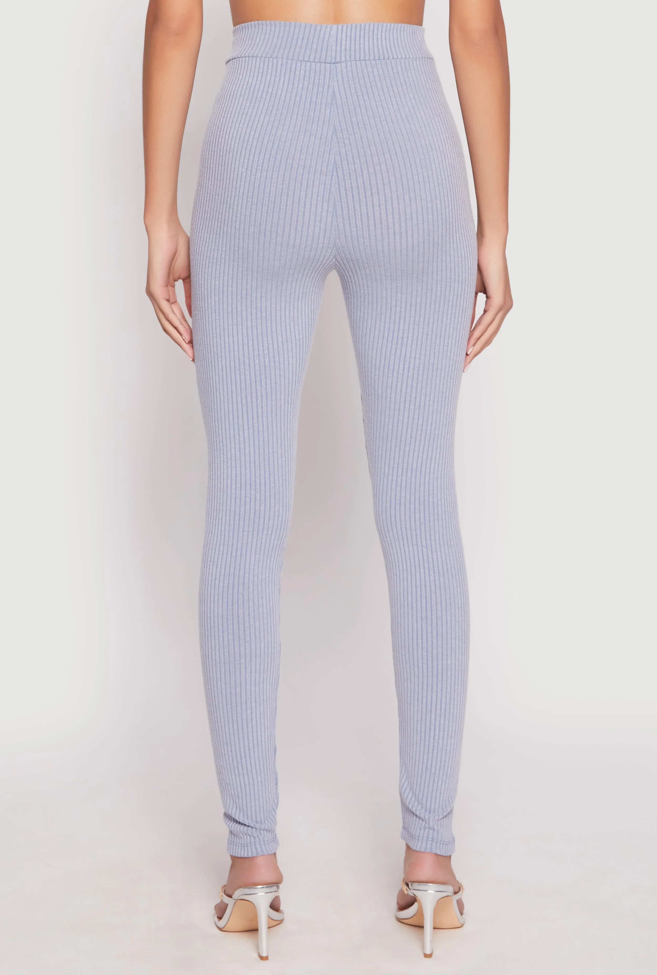 Rib Knit High Waisted Leggings sold by Rainbow product image thumbnail 3