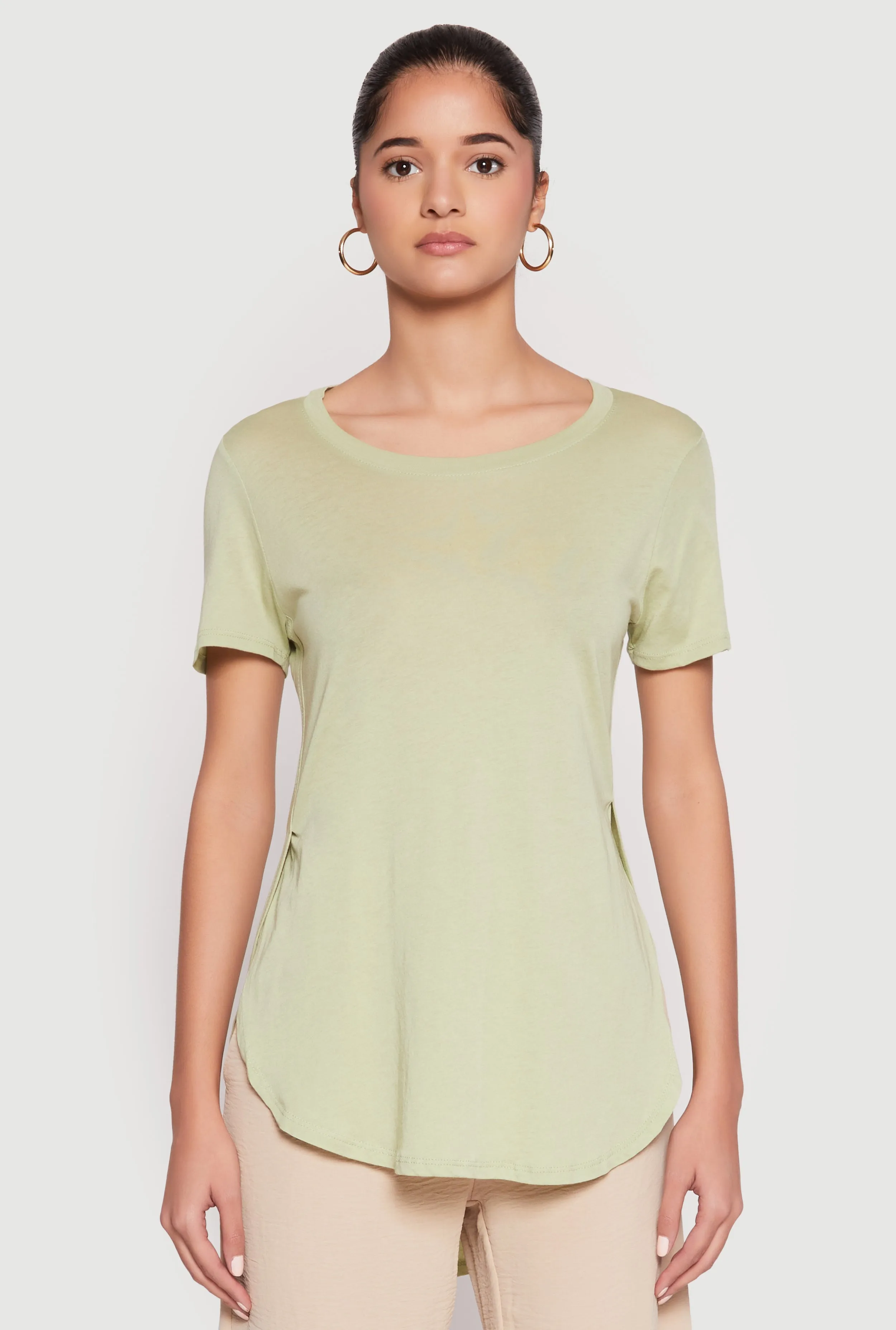 Side Slit High Low Hem Tee sold by Rainbow product image thumbnail 2