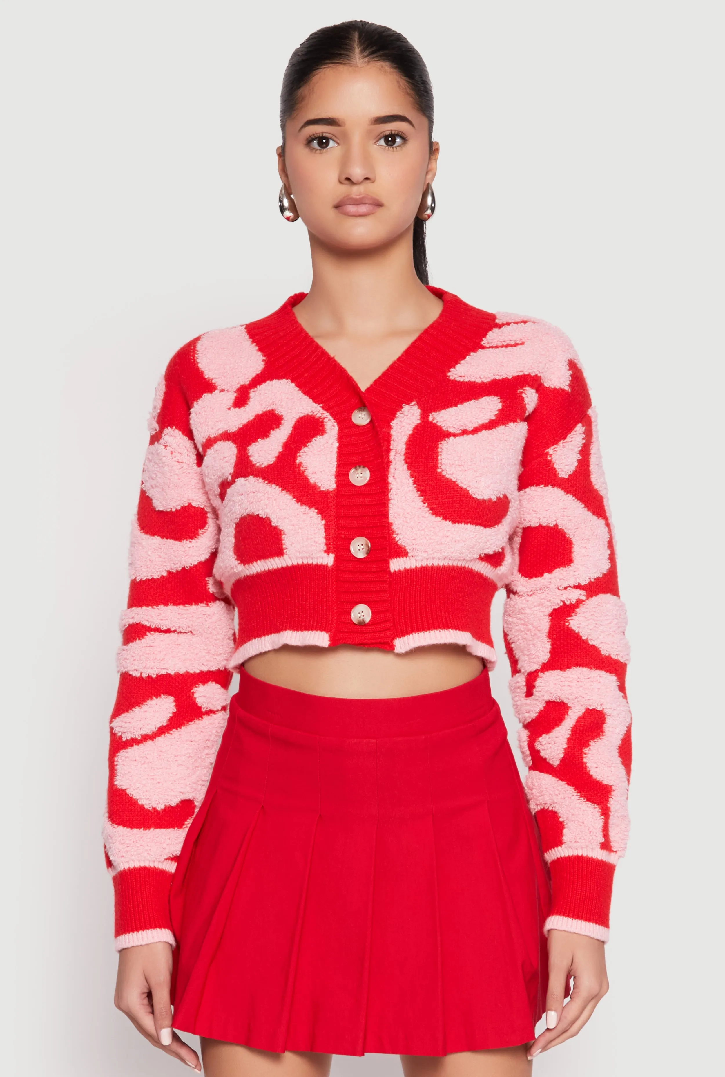 Daisy Tufted Knit Cropped Cardigan sold by Rainbow product image thumbnail 2