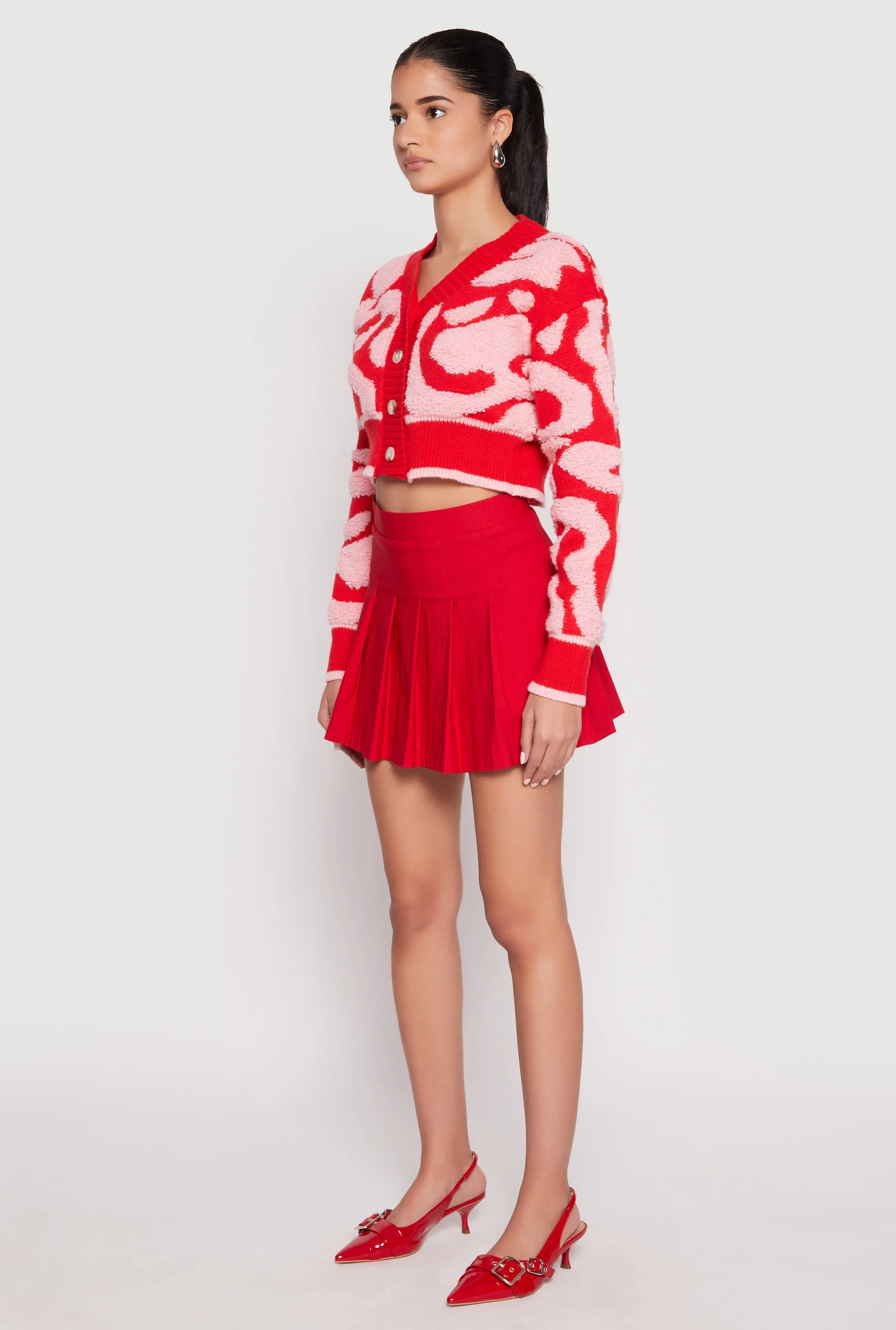 Daisy Tufted Knit Cropped Cardigan sold by Rainbow product image thumbnail 3