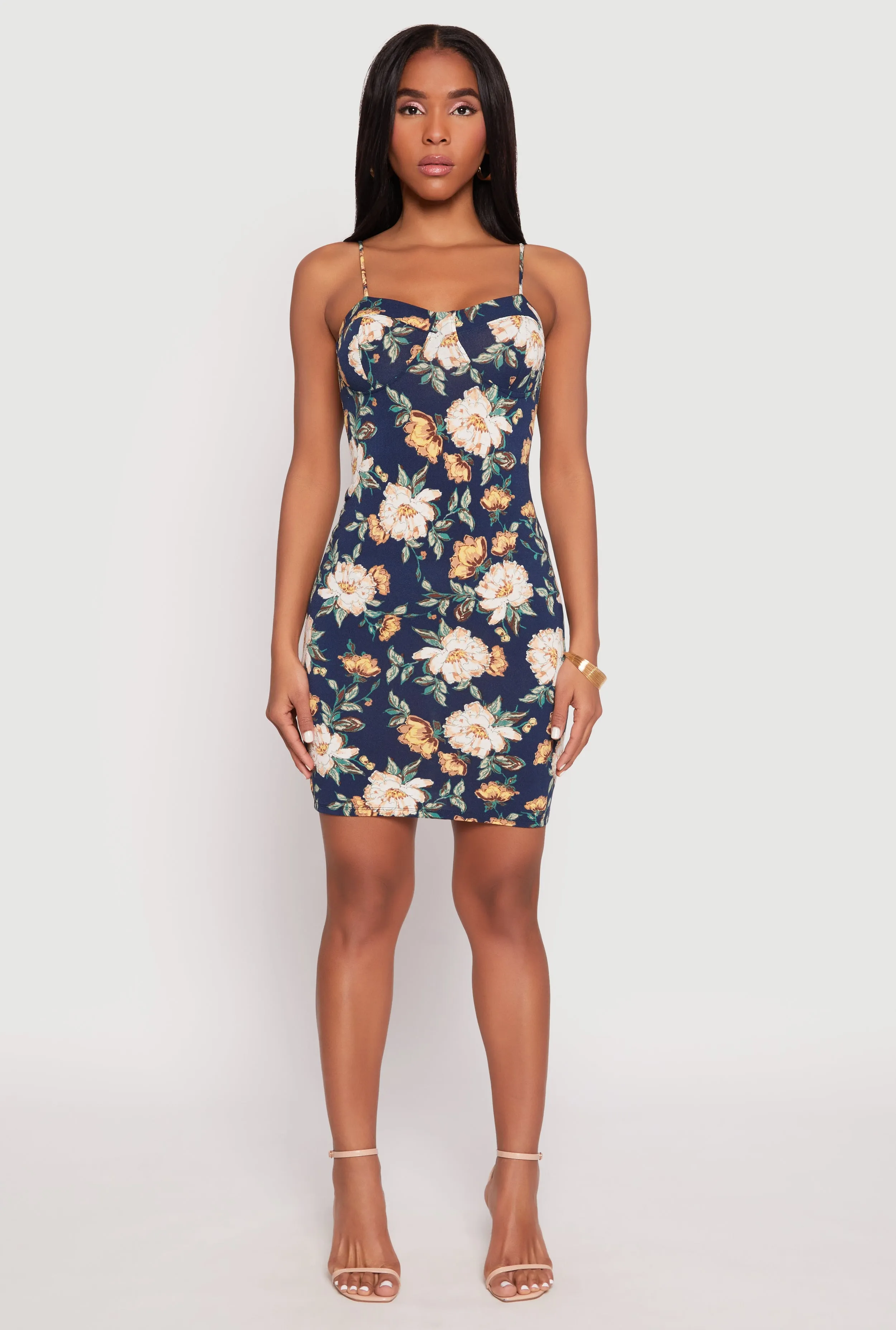 Floral Print Bustier Cami Dress sold by Rainbow